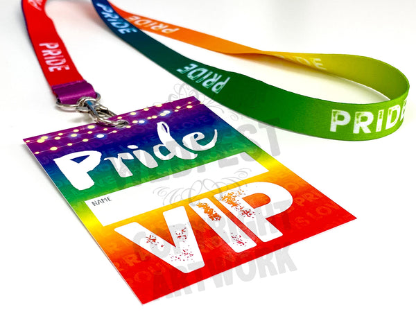 Pride Rainbow VIP Lanyards - Gay Pride Lanyards