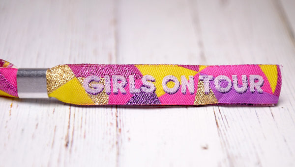girls on tour festival style party wristbands
