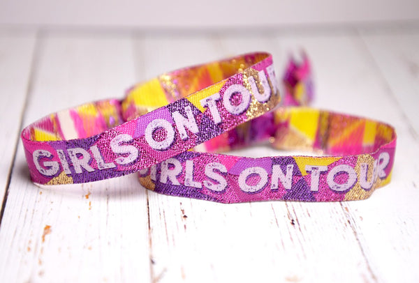 girls on tour hen party wristbands bracelets armbands
