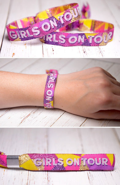 girls on tour generic festival party wristbands