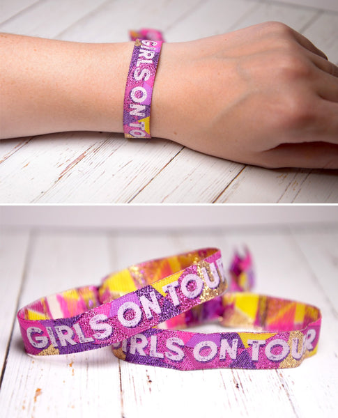 girls on tour festival party wristbands