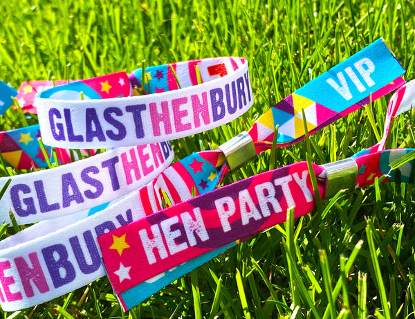 glasthenbury glastonbury theme festival hen party wristbands