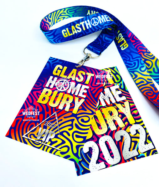 glasthomebury 2022 homefest festival at home vip lanyards