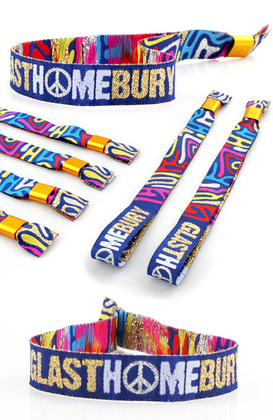 glasthomebury festival home party wristbands