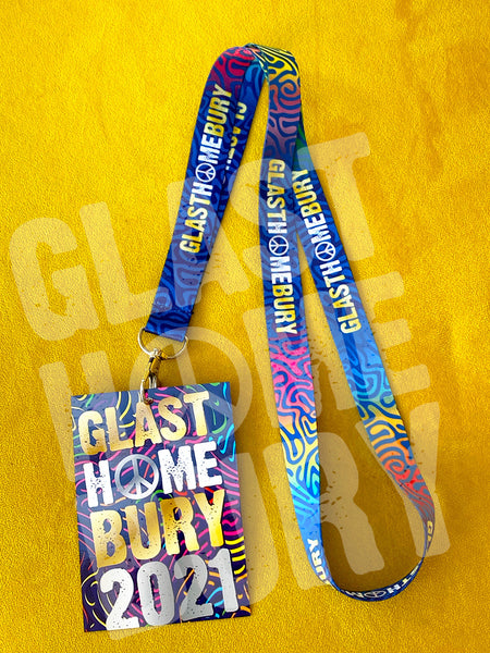 glasthomebury festival party at home vip lanyards