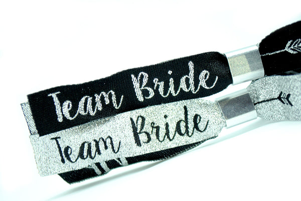 Bride Tribe Silver & Black Hen Party Wristband Favours