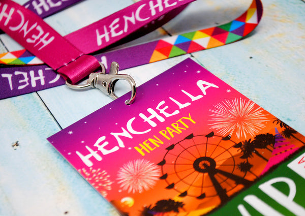HENCHELLA Festival Hen Party VIP Pass Lanyards