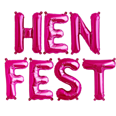 HENFEST ™ 16" HEN PARTY FOIL BALLOONS - HEN FEST BALLOONS