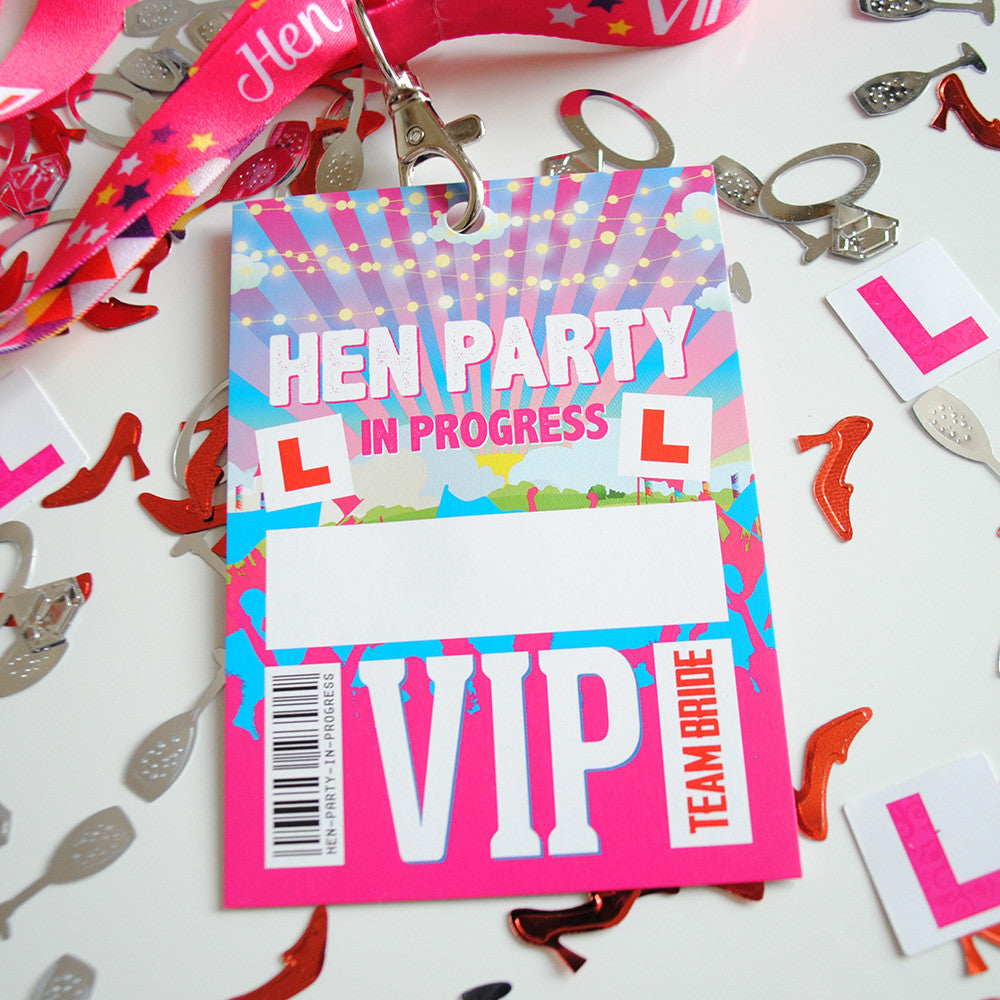 Hen Party Vip Pass Lanyards