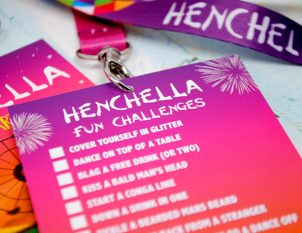 HENCHELLA Festival Hen Party VIP Pass Lanyards