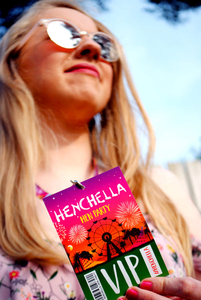 HENCHELLA Festival Hen Party VIP Pass Lanyards