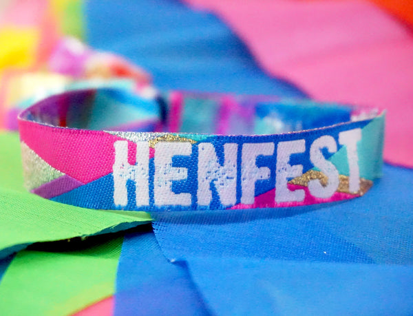 festival hen party henfest wristbands