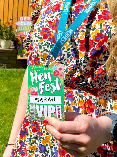 HENFEST ® (Green) VIP Festival Hen Party Lanyards