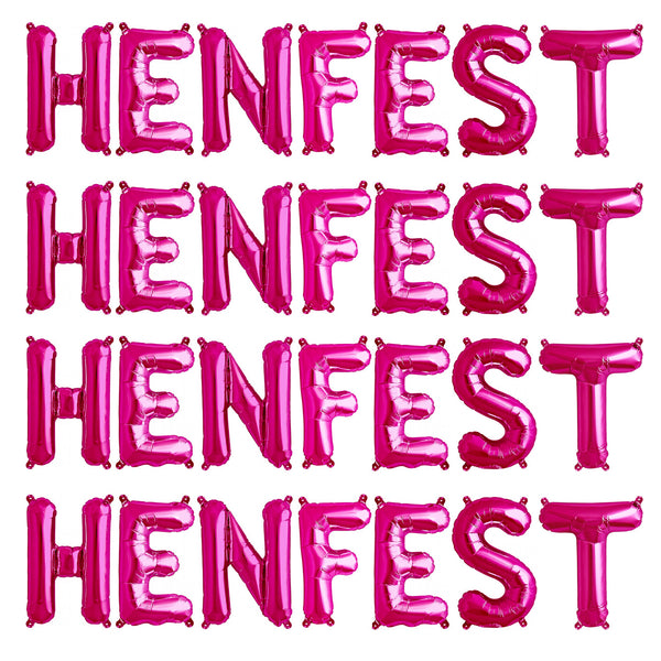 HENFEST ™ 16" HEN PARTY FOIL BALLOONS - HEN FEST BALLOONS