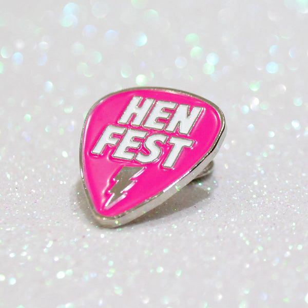 HENFEST ® Plectrum Hen Party Enamel Pin Badges