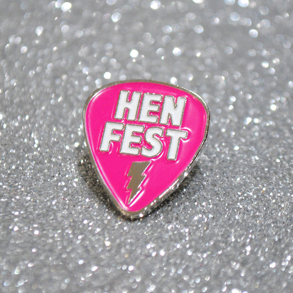 HENFEST ® Plectrum Hen Party Enamel Pin Badges
