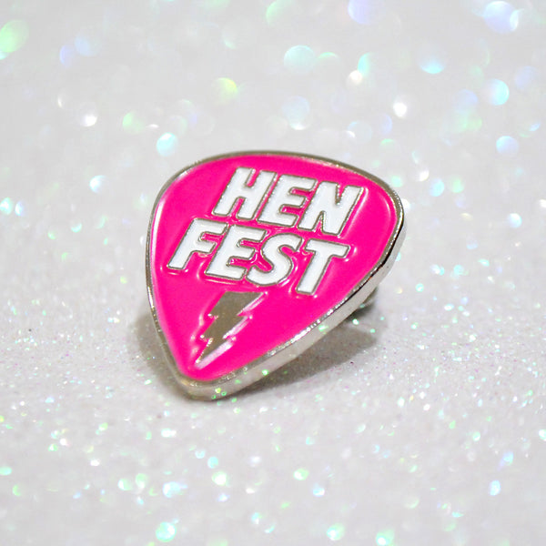 HENFEST ® Plectrum Hen Party Enamel Pin Badges