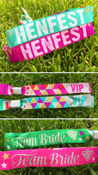 festival hen party wristbands