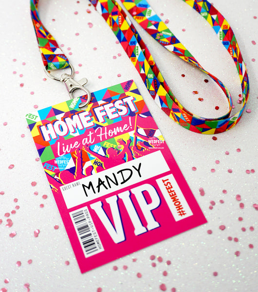 HOMEFEST ® Festival Themed Party VIP Lanyards