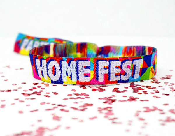 homefest festival at home house party wristbands