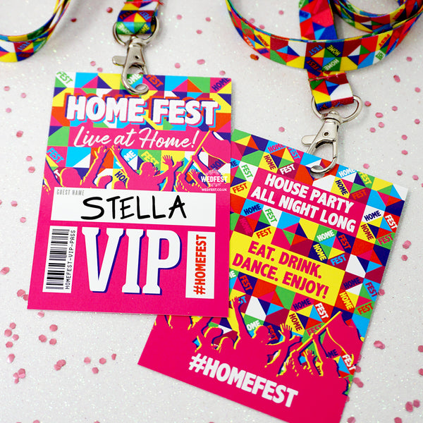 homefest festival house party lanyards