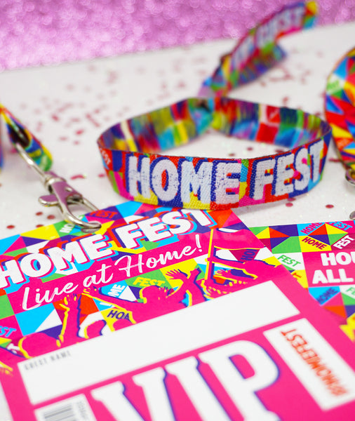 homefest festival lanyards wristband