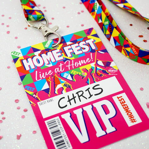 homefest festival party vip lanyards GLASTHOMEBURY