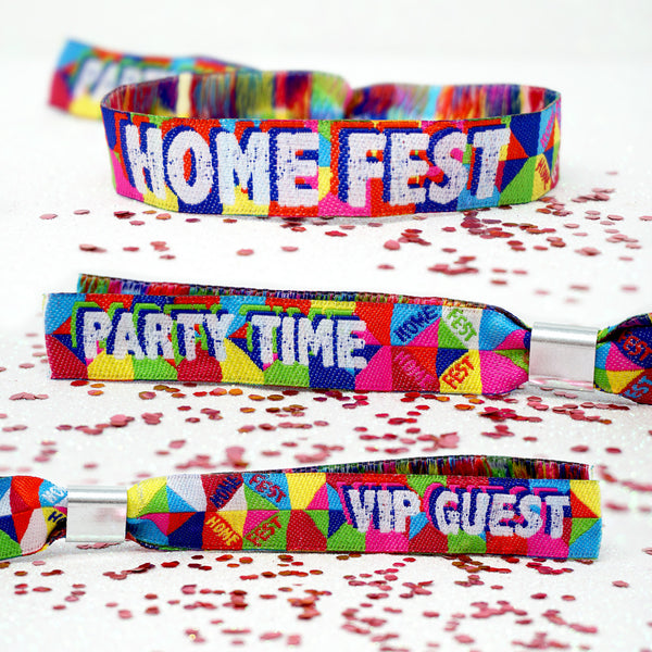 homefest festival party wristbands