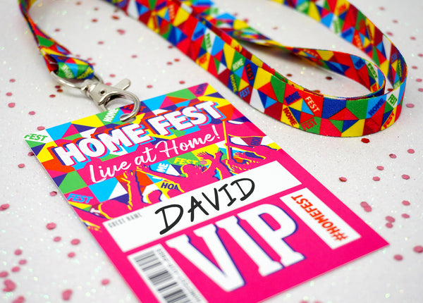 HOMEFEST ® Festival Themed Party VIP Lanyards