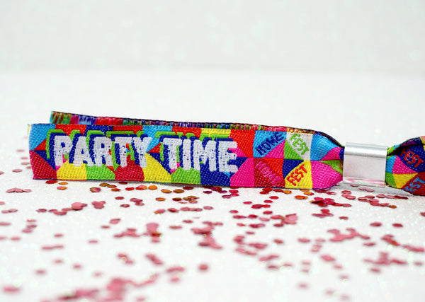 homefest festival themed house party wristbands