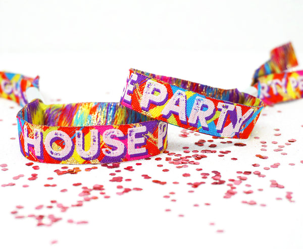 house party festival birthday party wristbands