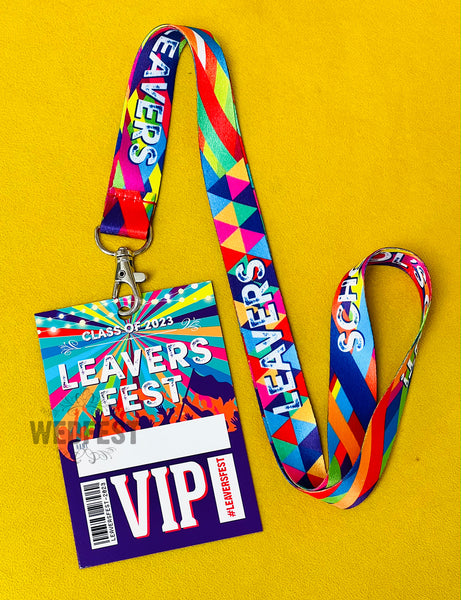 class of 2023 leavers fest vip lanyards