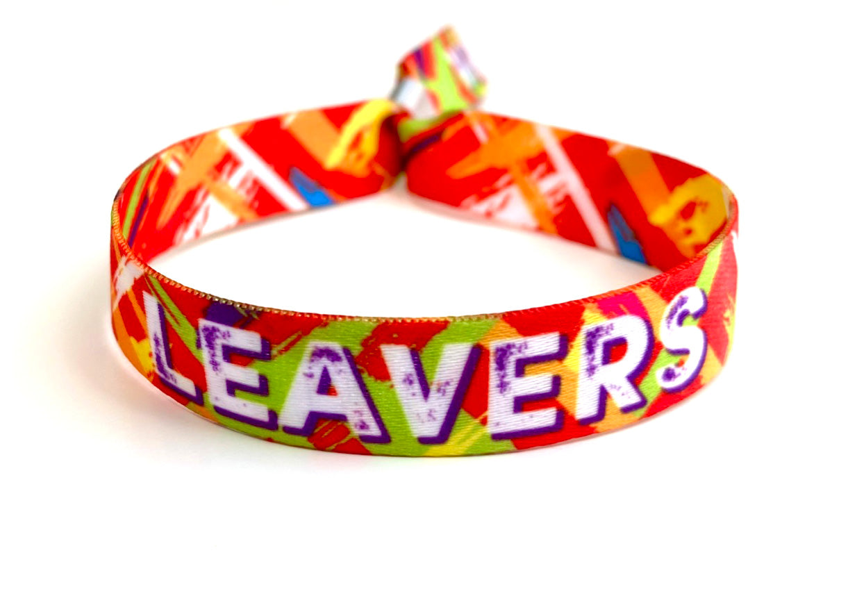 LEAVERS Wristbands - End of School Festival Party Wristbands