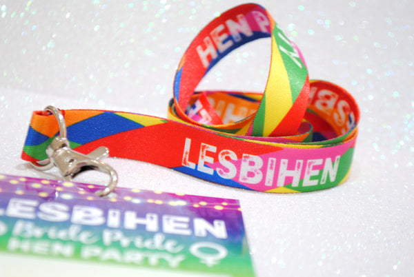 LESBIHEN ® VIP Pass Hen Party Lanyards ~ Lesbian/Gay Hen Party Favours