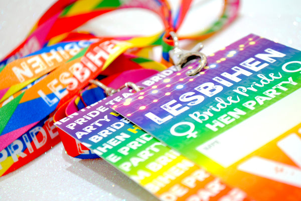 LESBIHEN ® VIP Pass Hen Party Lanyards ~ Lesbian/Gay Hen Party Favours