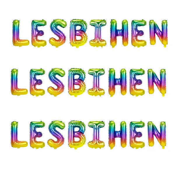lesbihen hen party foil balloons lesbian gay