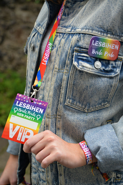 lesbihen lesbian hen party badge