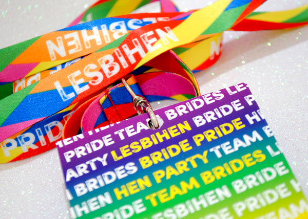 LESBIHEN ® VIP Pass Hen Party Lanyards ~ Lesbian/Gay Hen Party Favours