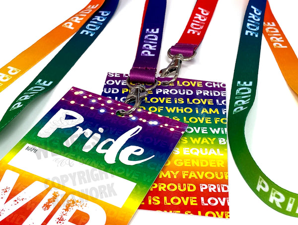 Pride Rainbow VIP Lanyards - Gay Pride Lanyards