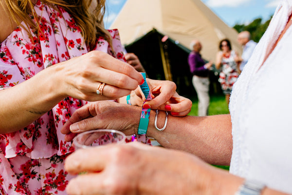 custom personalised made to order wedding wristbands