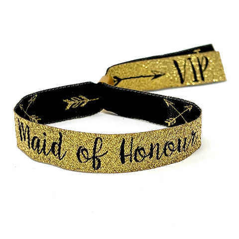 maid of honour hen party wristband favour