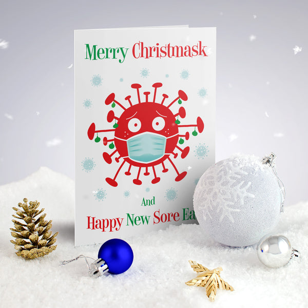 merry christ mask funny coronavirus christmas cards