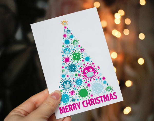 merry christmas 2021 lockdown quarantine coronavirus covid 19 lockdown christmas tree cards