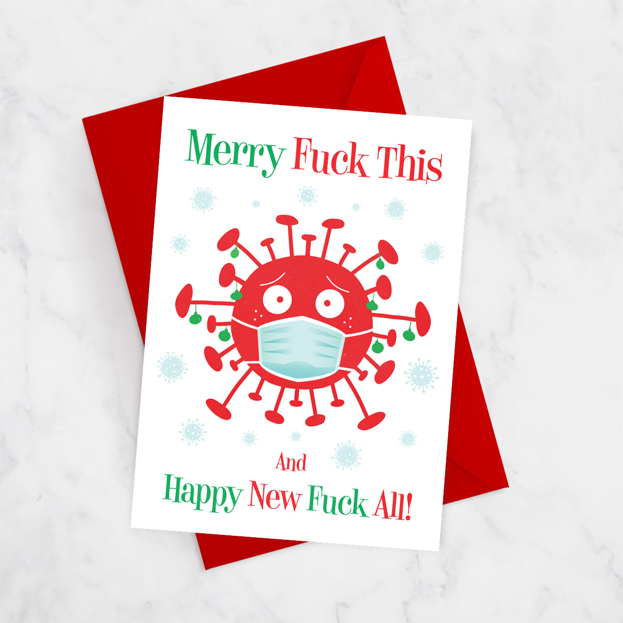 merry fuck this coronavirus covid funny christmas card