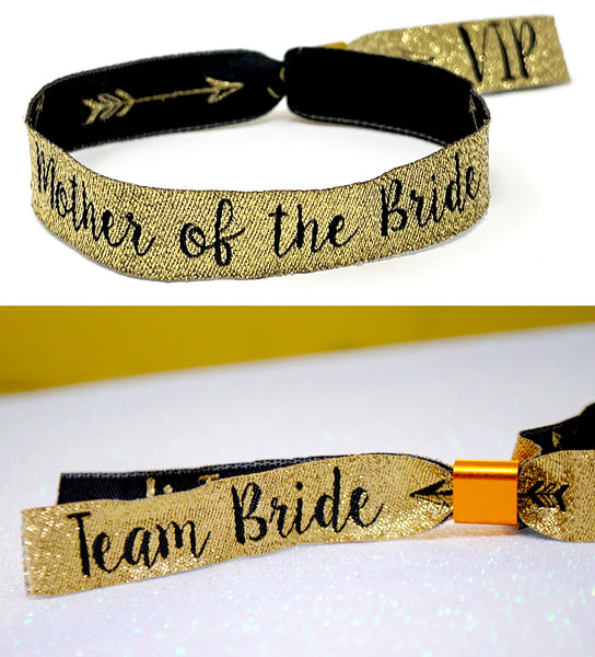 mother of the bride hen party favours wristbands