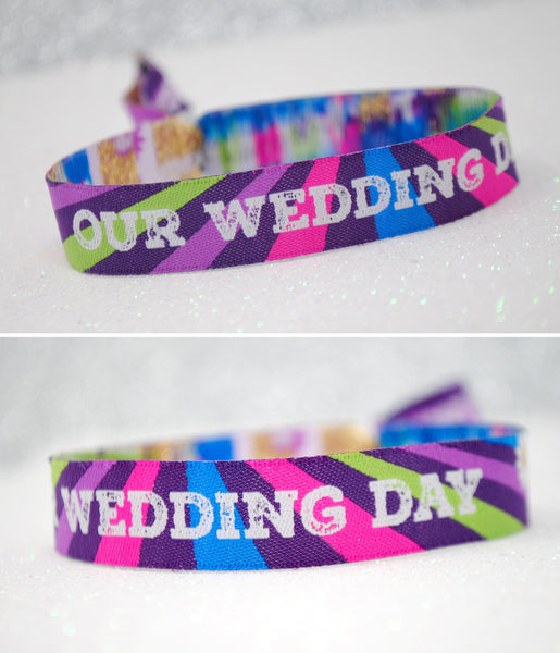 Our Wedding Day Festival Wedding Wristbands