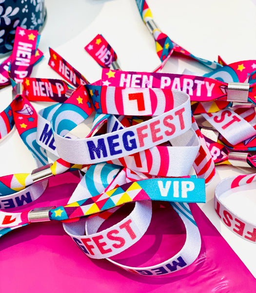 personalised customised hen do wristbands