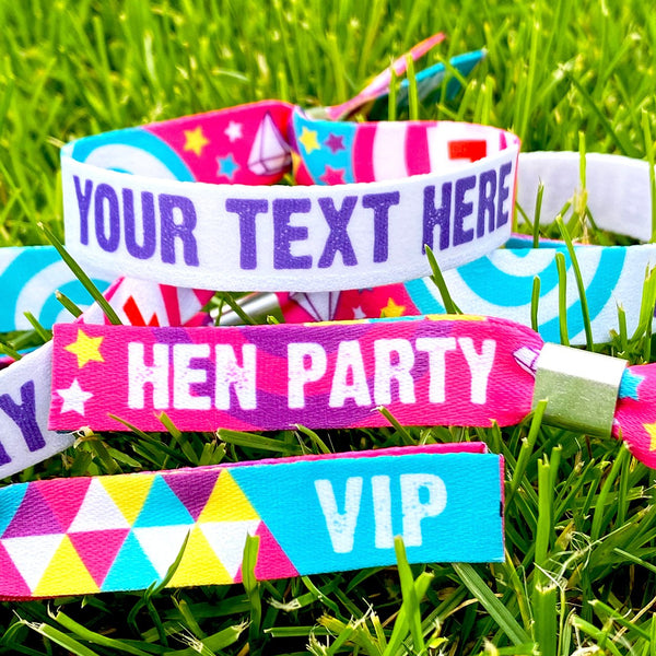 personalised customised hen party wristbands