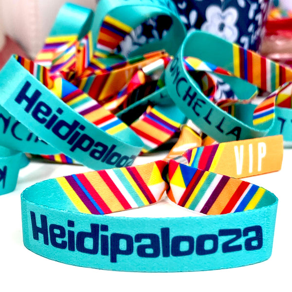 personalised customised lollapalooza festival birthday party wristbands