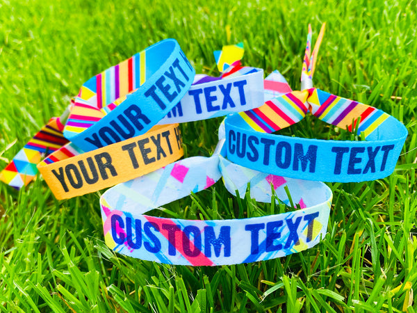 personalised festival birthday wedding hen stag wristbands